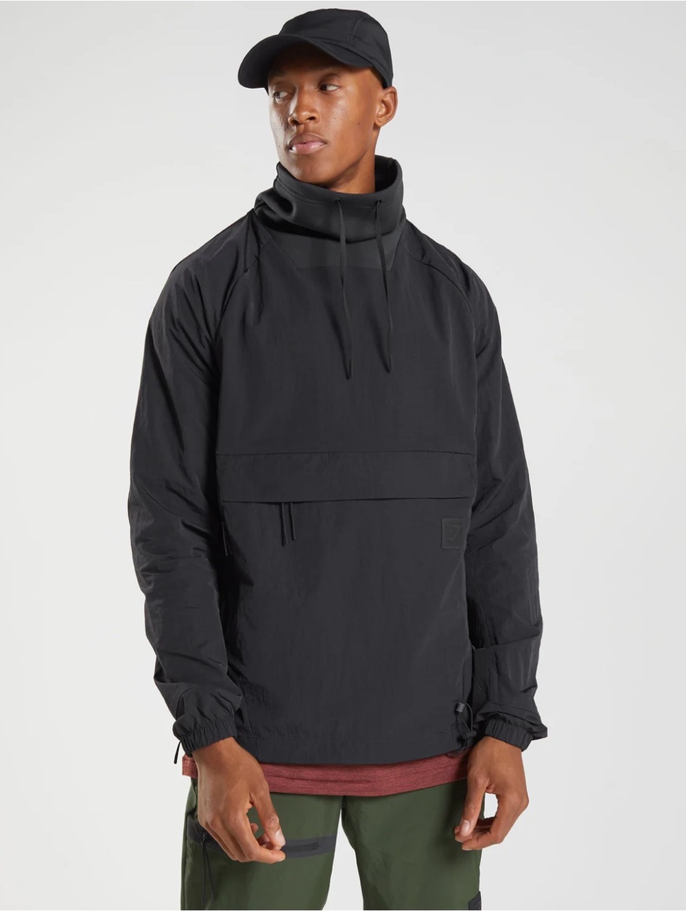 Gymshark Retake Anorak Black Windbreaker Size L